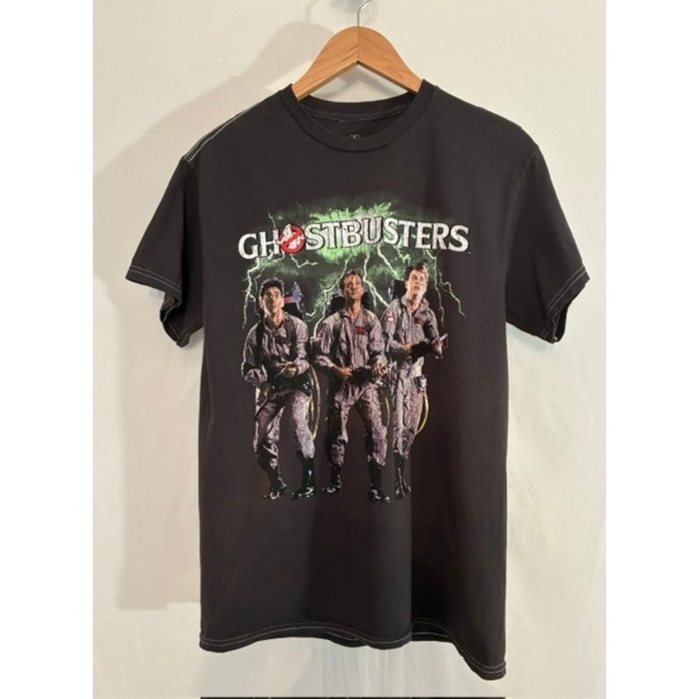 Ghostbusters Ripple Junction Graphic T-Shirt Mens Small Black Contrast Stitch